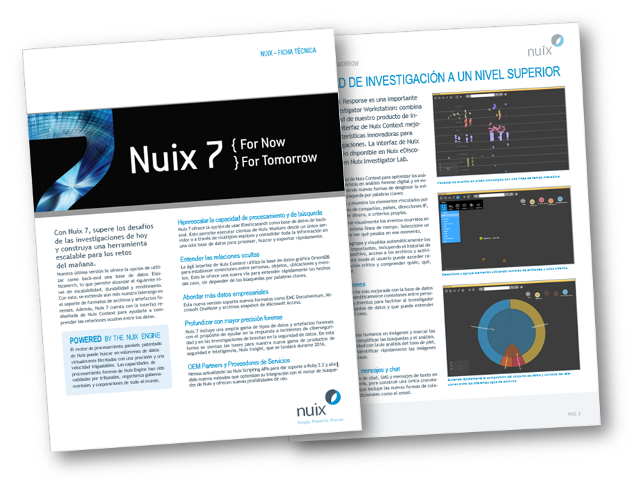 Nuix 7 - Plataforma de investigación informática y forense
